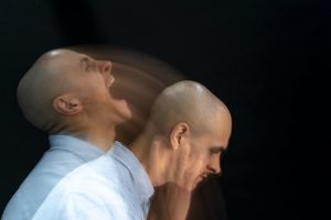 portrait man suffering from schizophrenia